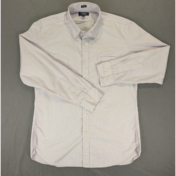 Thompson Shirtings J. Crew Dress Shirt Large 16-16.5 Men's Checkered 80's 2-Ply - Picture 1 of 9